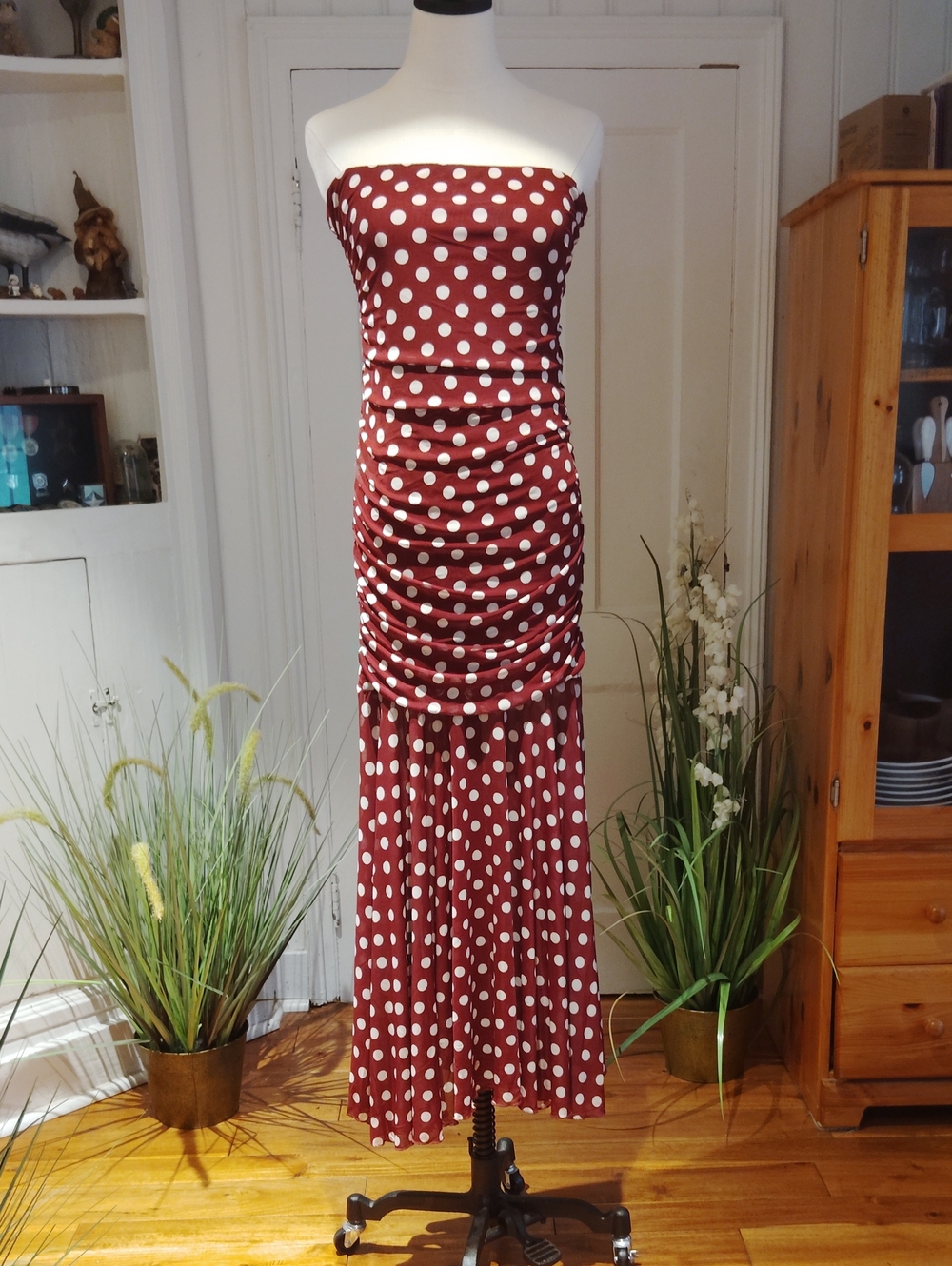 Thirty Thirty LA Polka Dot Strapless Dress